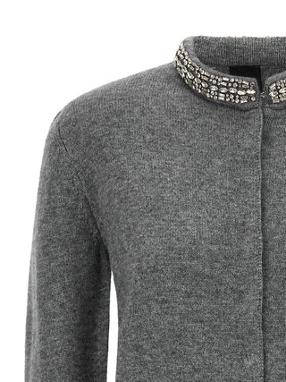 PINKO Gray Wool Cardigan