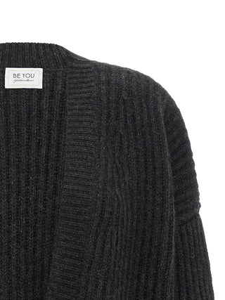 BE YOU Gray Cashmere Cardigan