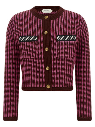 Versace Multicolor Virgin Wool Cardigan