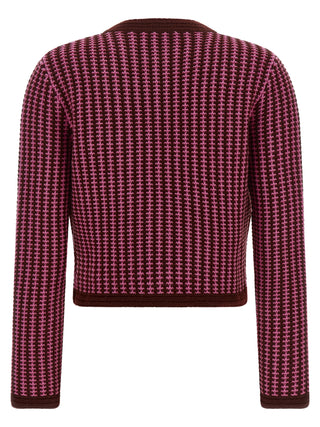 Versace Multicolor Virgin Wool Cardigan