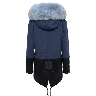 Mr&Mrs Italy Blue Cotton Women's Jacket