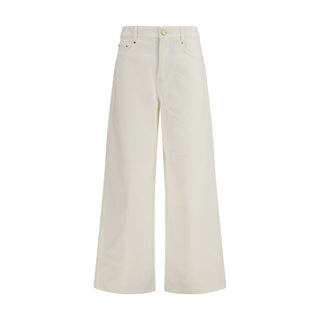 'S Max Mara White Cotton Casual Pants