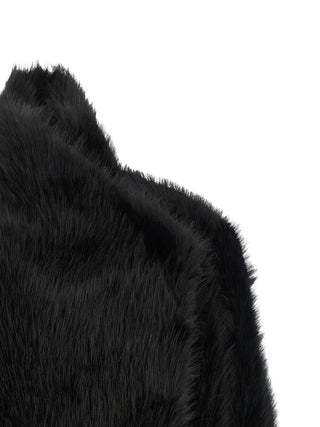 B&B COUTURE Black Polyester Full-Length Jacket