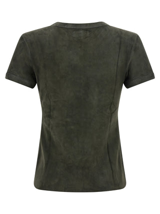 STOULS Gray Lamb Leather T-Shirt
