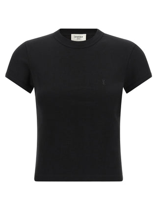 Saint Laurent Black Cotton T-Shirt