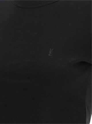 Saint Laurent Black Cotton T-Shirt