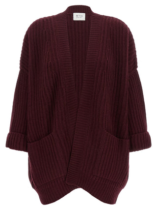 BE YOU Bordeaux Cashmere Cardigan