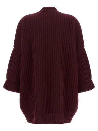 BE YOU Bordeaux Cashmere Cardigan