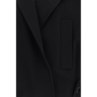 Max Mara Black Wool Oves Aries Full-Length Jacket