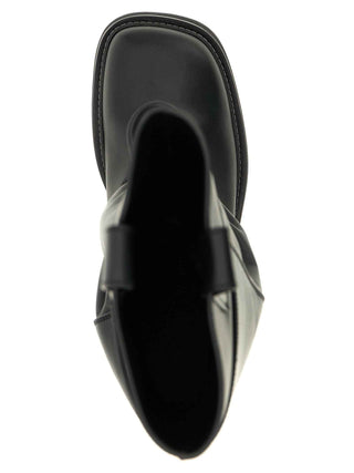 The Attico Black Calfskin Over The Knee