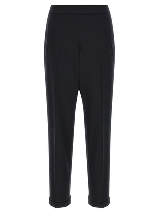 Alberto Biani Black Polyester Cropped Pants