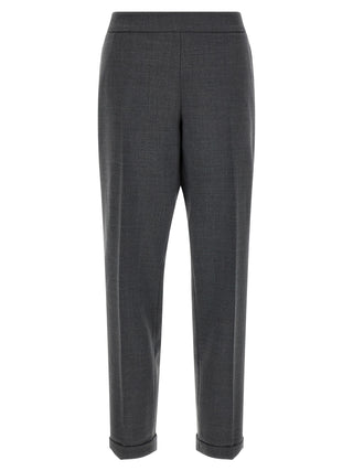 Alberto Biani Gray Polyester Cropped Pants