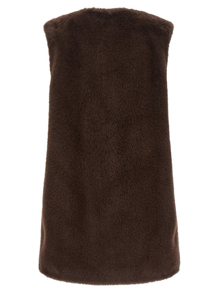 Herno Brown Polyester Sleeveless Jacket