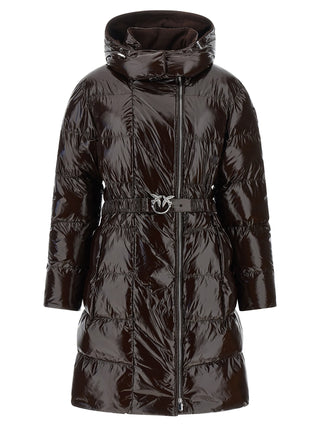 PINKO Brown Polyamide Full-Length Jacket