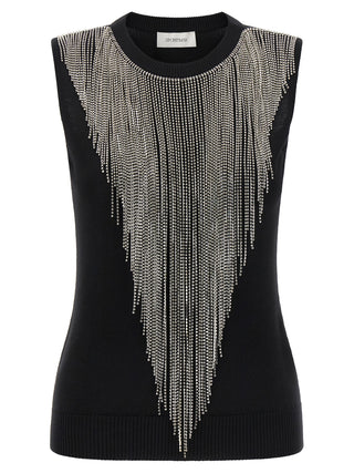 Sportmax Black Virgin Wool Tank Tops