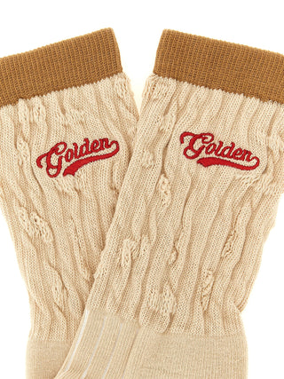 Golden Goose Beige Cotton Socks