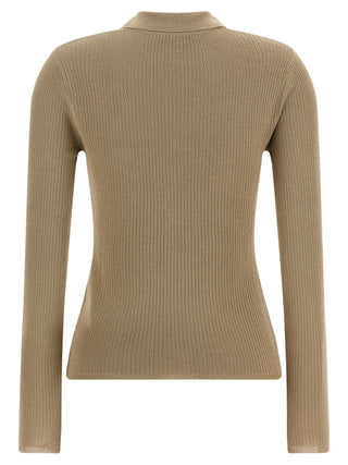Max Mara Beige Silk Cardigan