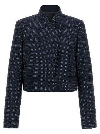 PINKO Blue Polyester Full-Length Jacket