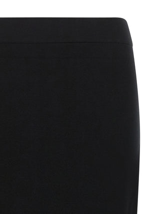 Max Mara Black Viscose Midi Skirt