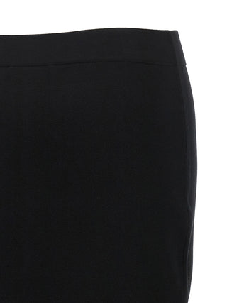 Max Mara Black Viscose Midi Skirt