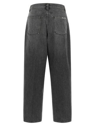 Fabiana Filippi Gray Cotton Relaxed Fit Jeans