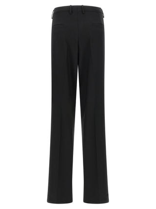 Tagliatore Black Polyester Dress Pants
