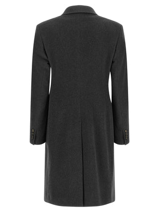 Tagliatore Gray Virgin Wool Coat