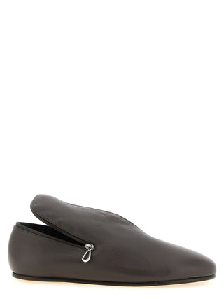 Kiko Kostadinov Black Leather Slip-On Loafers