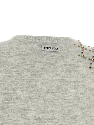 PINKO Gray Wool Cardigan