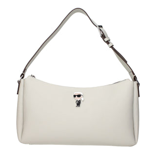 Karl Lagerfeld Gray Leather Shoulder Bag