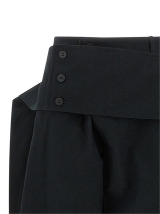 Issey Miyake Black Polyester Casual Pants