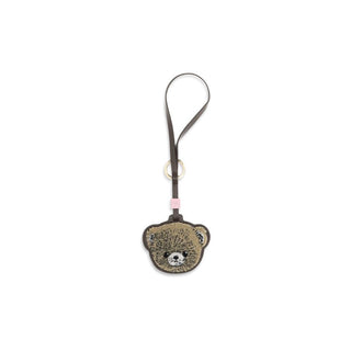 Ganni Beige Recycled Leather Keychain