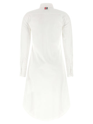 Thom Browne White Cotton Midi Dress