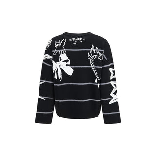 PINKO Black Wool Oves Aries Sweatshirt