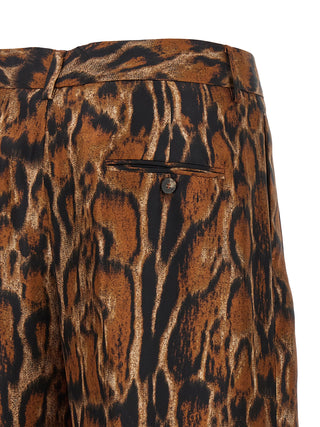 Alberto Biani Brown Silk Casual Pants