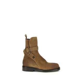 Burberry Brown Calf Leather Bos Taurus Lace-Up Boots