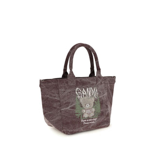 Ganni Bordeaux Cotton Shoulder Bag