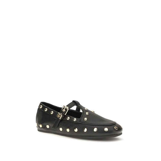 Ganni Black Recycled Polyester Ballet Flats