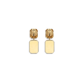 Alessandra Rich Gold Glass Earrings