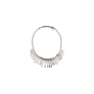 Alessandra Rich Silver Metal Necklace