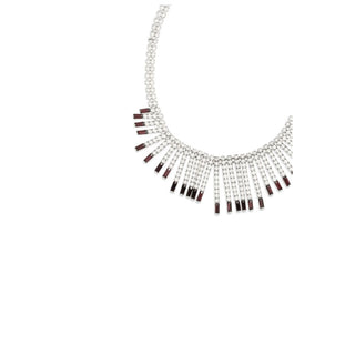 Alessandra Rich Silver Metal Necklace