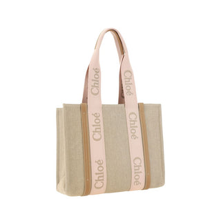 Chloé Brown Linen Shoulder Bag