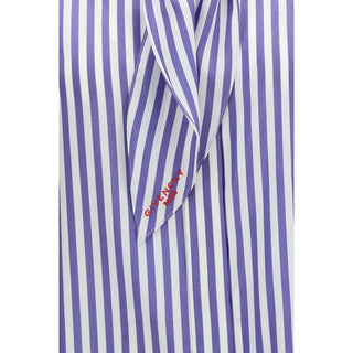 Givenchy Blue Silk Pattern Shirt