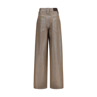 Brunello Cucinelli Beige Cotton Jeans Denim