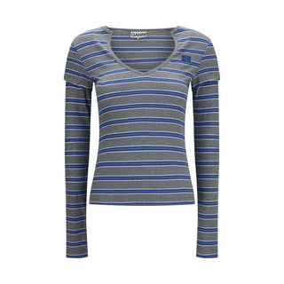 Ganni Gray Cotton Sportswear