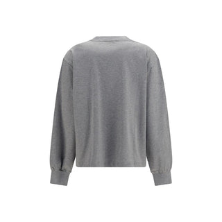 Ganni Gray Cotton Sweatshirt