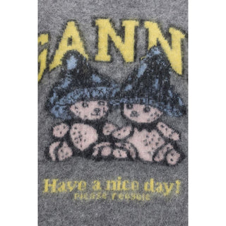 Ganni Gray Alpaca Vicugna Pacos Sweatshirt