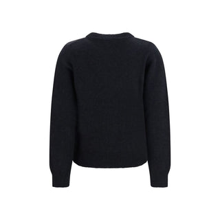 Ganni Black Recycled Wool Sweatshirt