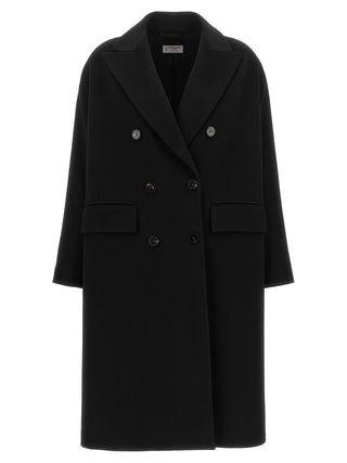 Alberto Biani Black Wool Coat