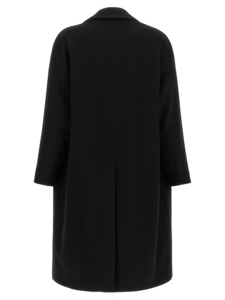 Alberto Biani Black Wool Coat